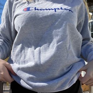 Large women’s Champion crew neck.